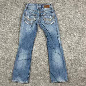 BKE Carter Jeans Womens 26R Blue Straight Leg Medium Wash Embroidered Denim